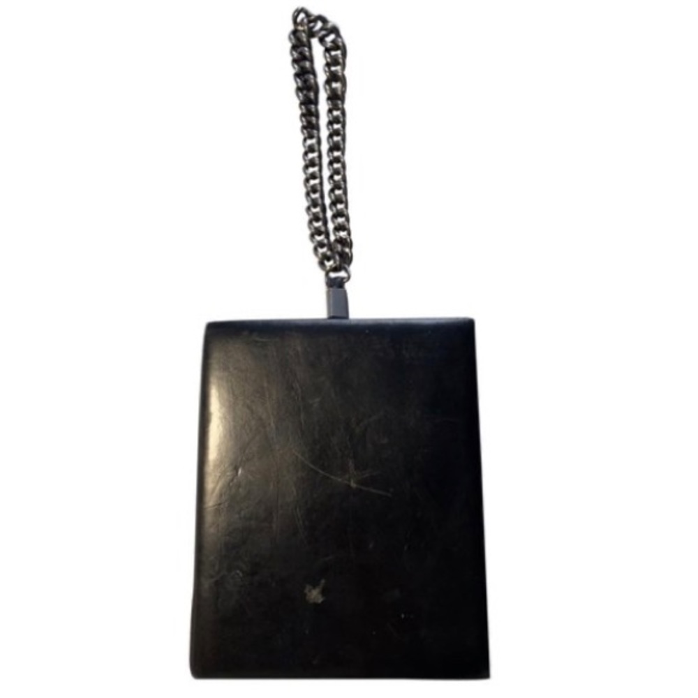 Calvin Klein Collection black leather Wristlet